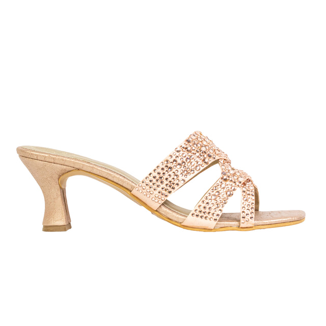 Aliyah Sophisticated Rose Pencil Heel Sandals