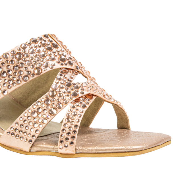 Aliyah Sophisticated Rose Pencil Heel Sandals