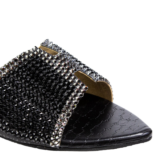 Handmade Black Flat Slippers