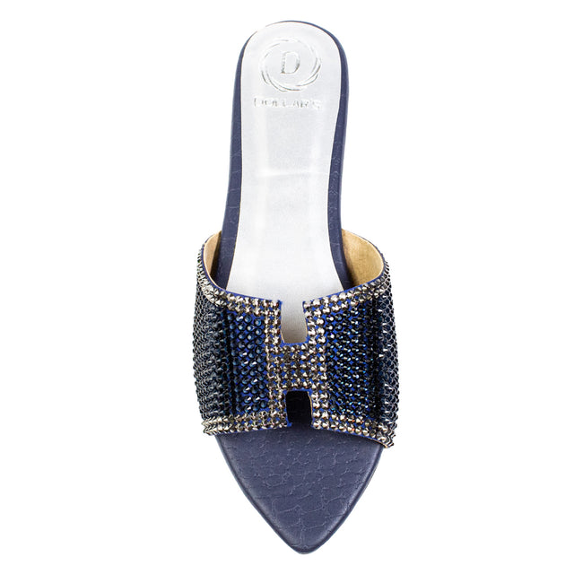 Sophisticated-casual Blue Flat Slippers