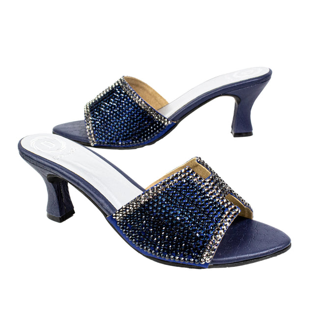 Opulent Blue Pencil Heel Sandals