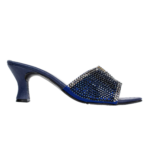Opulent Blue Pencil Heel Sandals