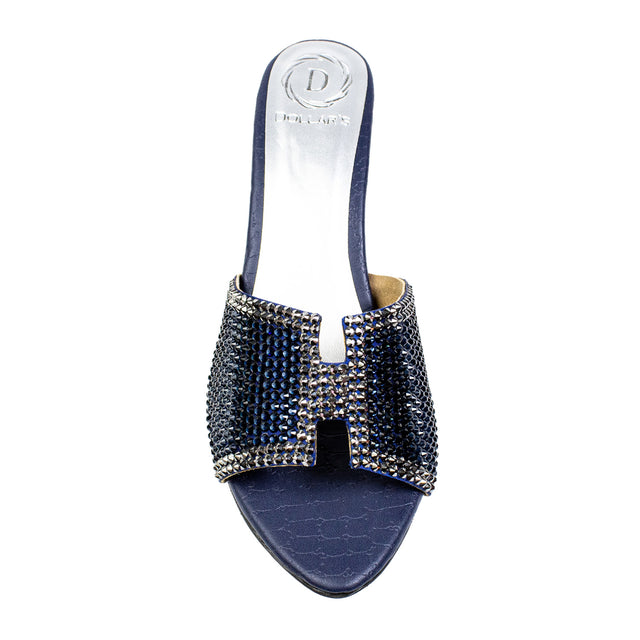 Opulent Blue Pencil Heel Sandals
