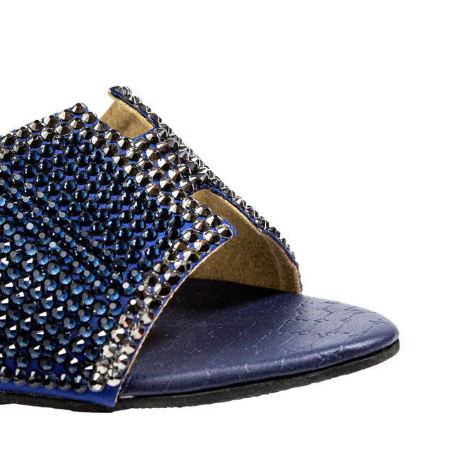 Opulent Blue Pencil Heel Sandals