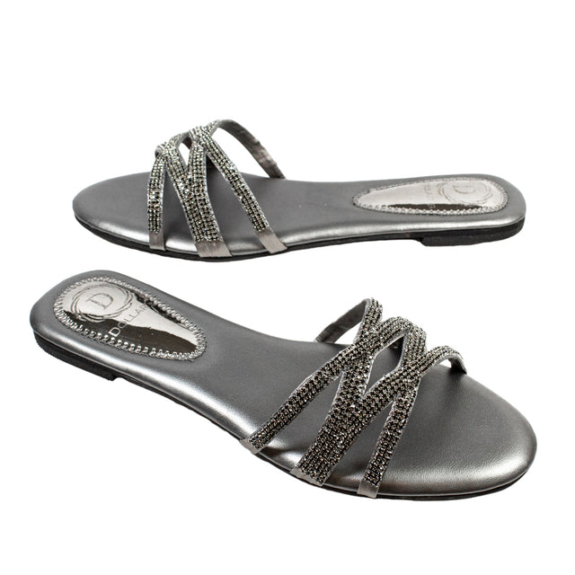 Iconic Grey Flat Slippers