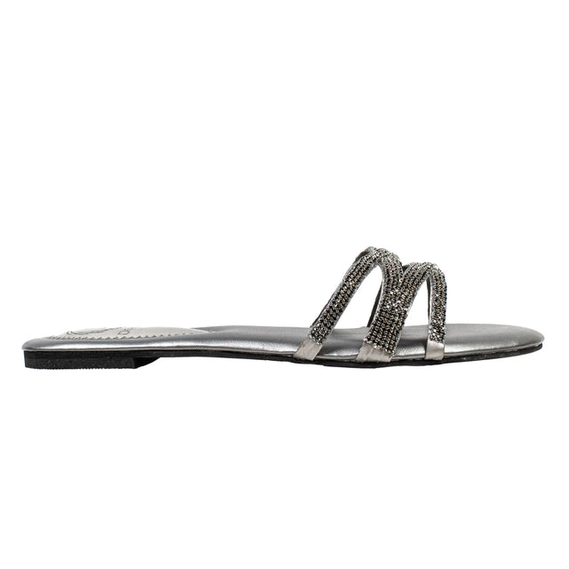 Iconic Grey Flat Slippers