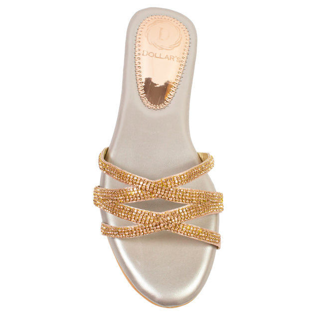 Sleek-modern Rose Flat Slippers