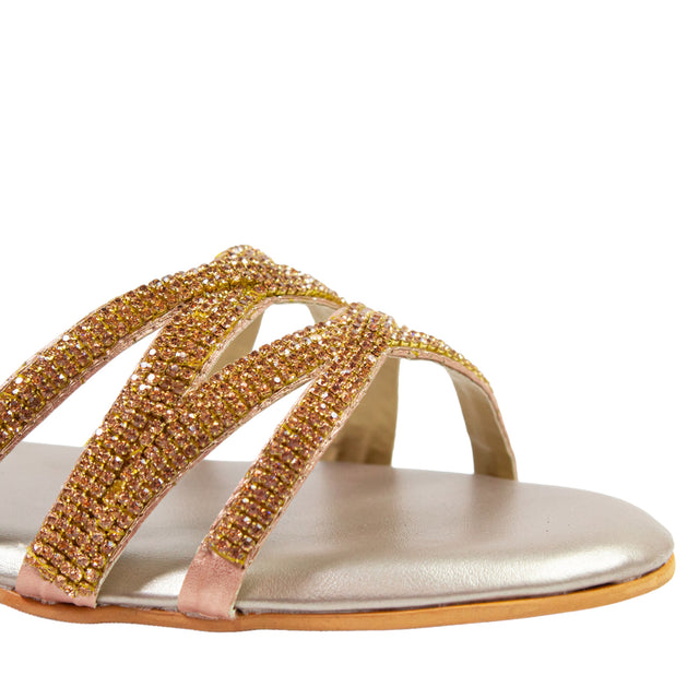 Sleek-modern Rose Flat Slippers