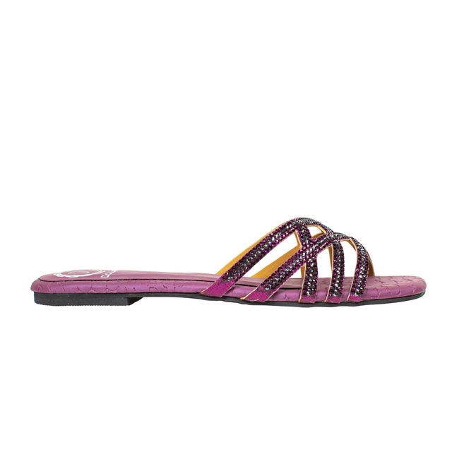 Marwa Exclusive Purple Flat Slippers