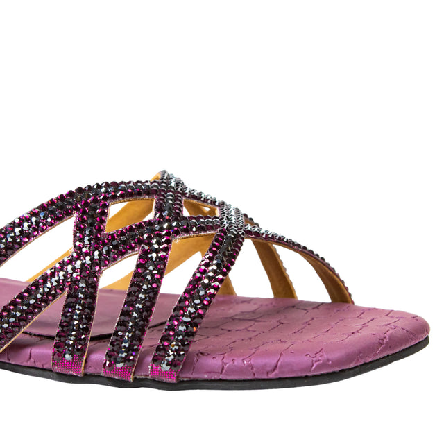 Marwa Exclusive Purple Flat Slippers