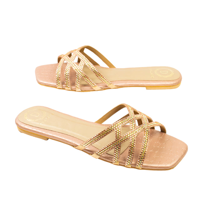 Marwa Chic Rose Flat Slippers