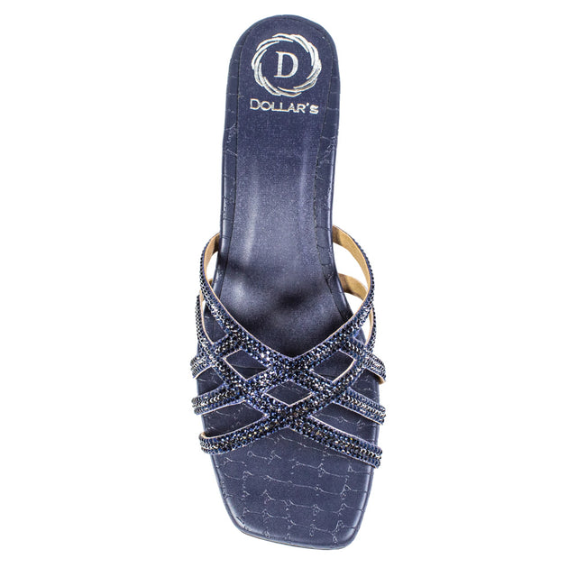 Marwa Glamorous Navy Blue Pencil Heel Sandals