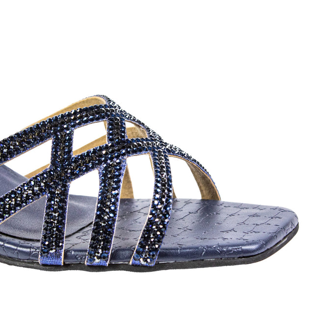 Marwa Glamorous Navy Blue Pencil Heel Sandals