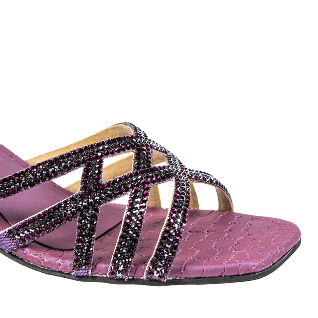 Marwa Opulent Purple Pencil Heel Sandals