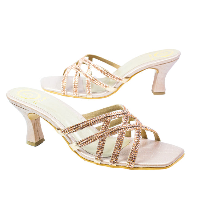 Marwa Timeless Rose Pencil Heel Sandals