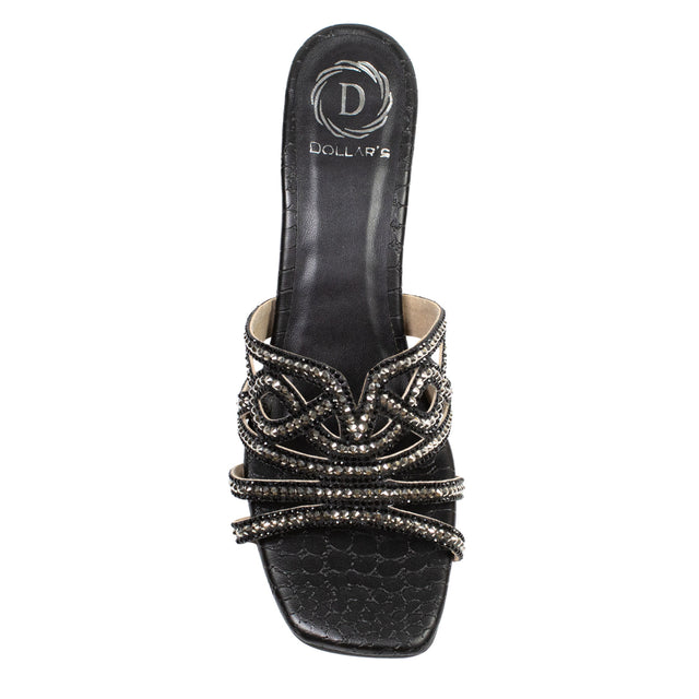 Samira Trendy Black Block Heel Sandals
