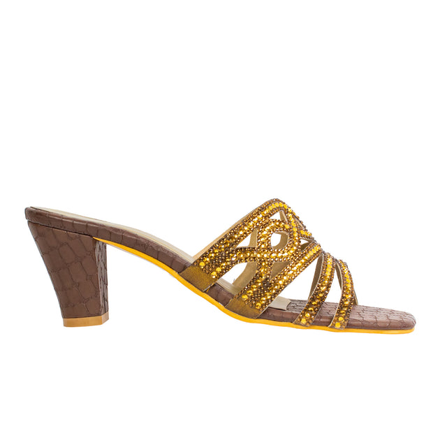 Samira Timeless Brown Block Heel Sandals