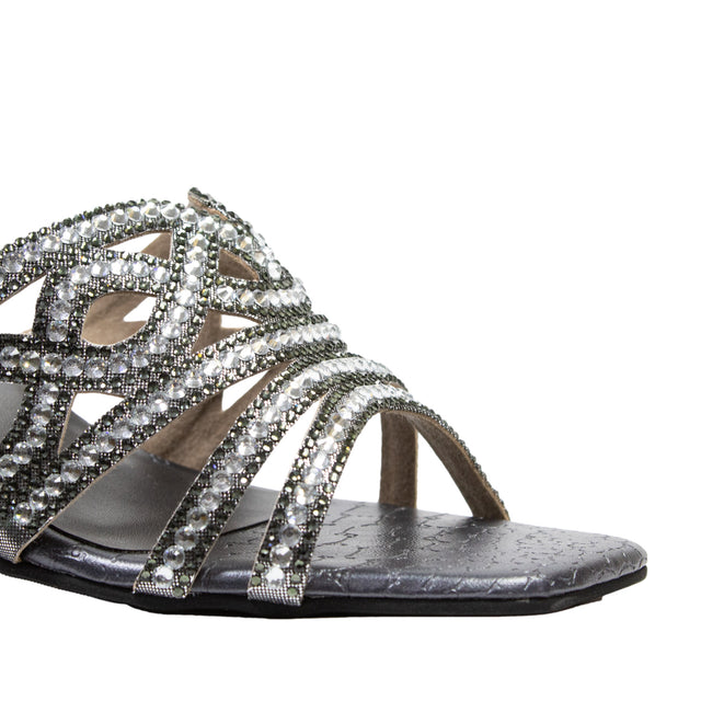 Samira Captivating Grey Block Heel Sandals