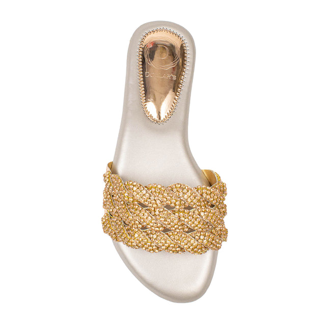 Ghaliyah Luxurious Rose Flat Slippers