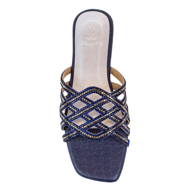 Fiona Couture-inspired Blue Flat Slippers
