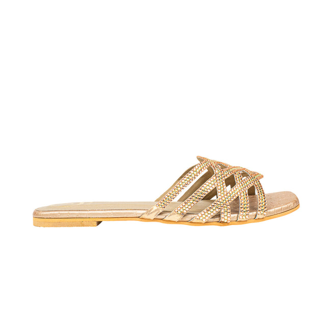 Fiona Edgy Rose Flat Slippers