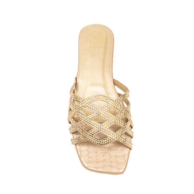 Fiona Edgy Rose Flat Slippers