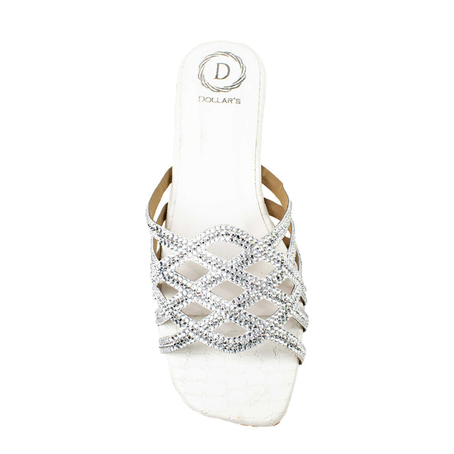 Fiona Sleek-modern White Flat Slippers