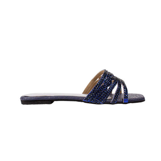 Salwa Regal Navy Blue Flat Slippers