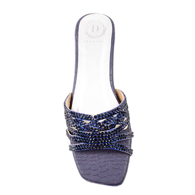 Salwa Regal Navy Blue Flat Slippers