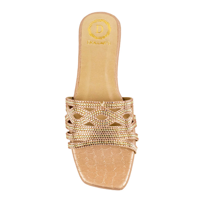Faryal Enchanting Rose Flat Slippers