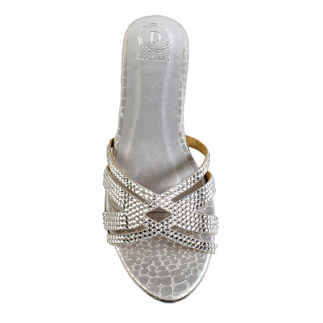 Layal Versatile Silver Flat Slippers