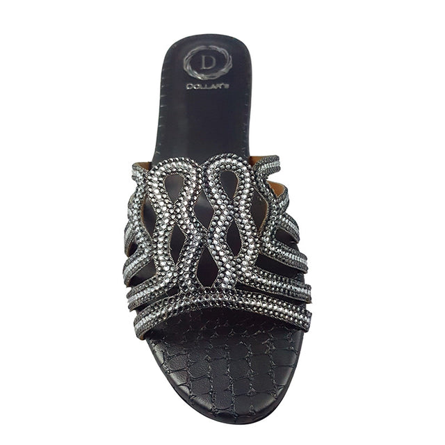 Elevated Grey Flat Slippers