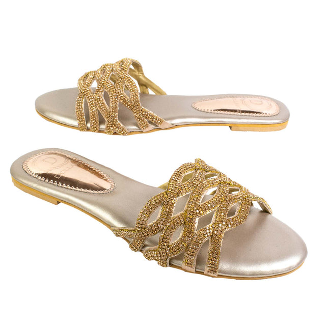 Elevated Rose Flat Slippers