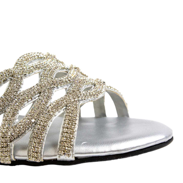 Captivating Silver Flat Slippers