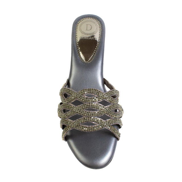 Modern Grey Block Heel Sandals