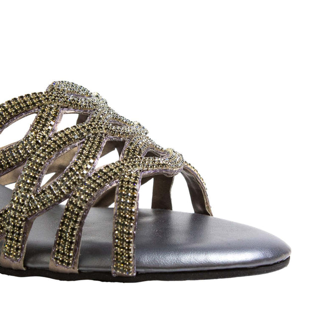 Modern Grey Block Heel Sandals