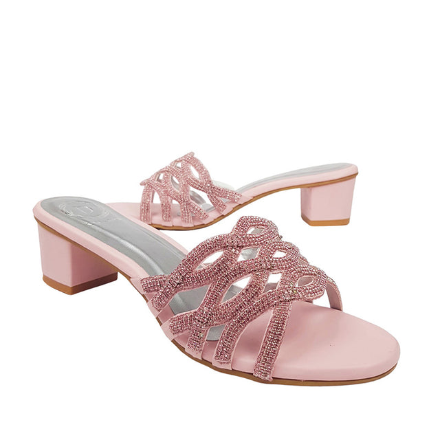 Regal Pink Block Heel Sandals