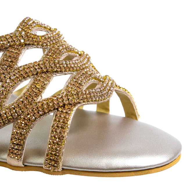 Elegant Rose Block Heel Sandals