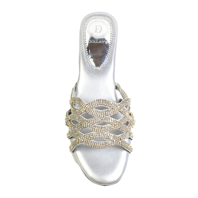 Handcrafted Silver Block Heel Sandals