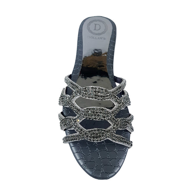 Iconic-fit Grey Flat Slippers