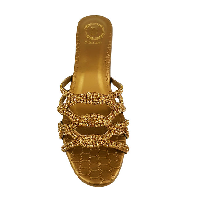 Refined Gold Block Heel Sandals