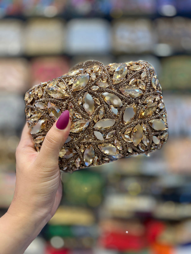 Bronze Metallic Frame Handbags