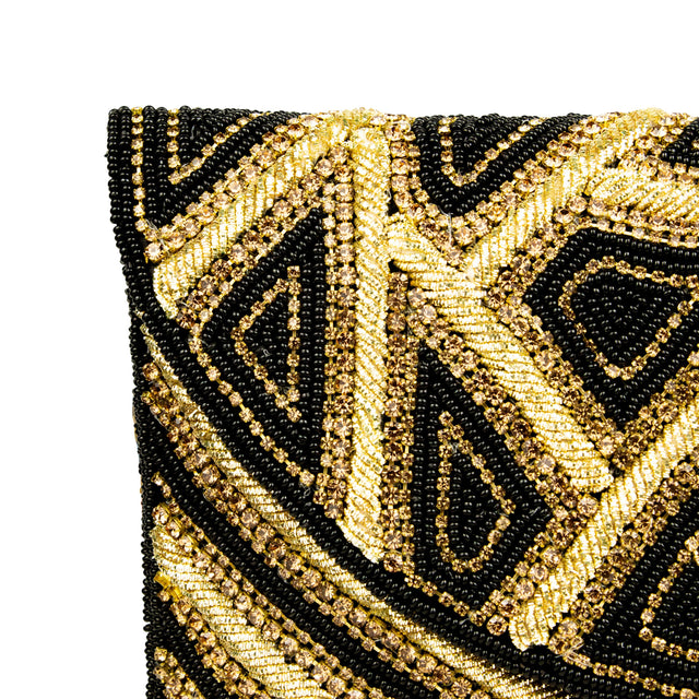 Black Gold Handcrafted Beaded Chain Handbags