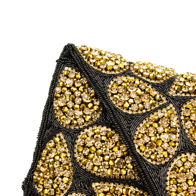 Black Gold Handcrafted Beaded Chain Handbags