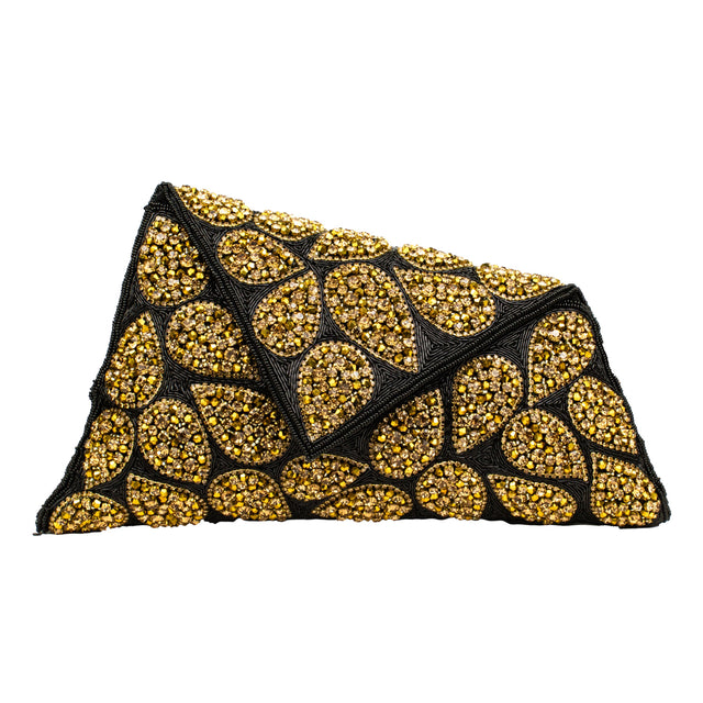 Black Gold Handcrafted Beaded Chain Handbags