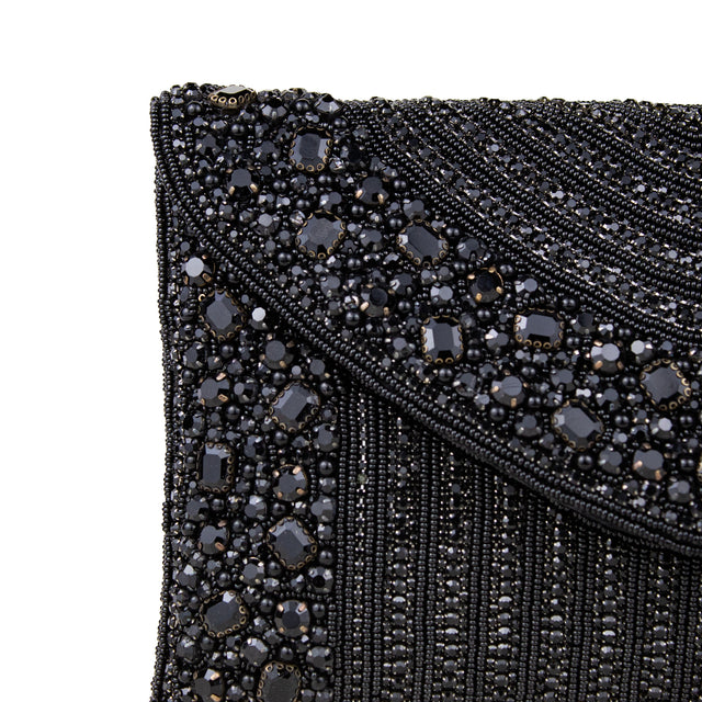 Black Handcrafted Beaded Chain Handbags