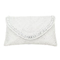 Silver Handcrafted Authentic Jute Crystal Embellished Handbags