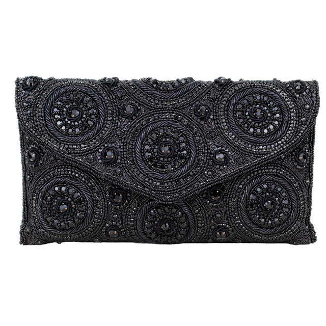 Black Handcrafted Beaded Chain Handbags