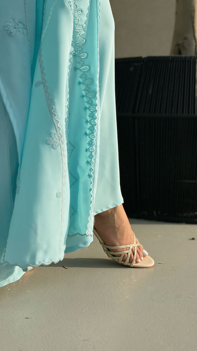 Abeer Luxury Handcrafted Gold Heel Sandals
