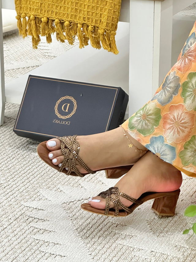 Handcrafted Brown Heels